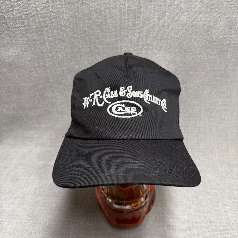 W.R. Case & Sons Cutlery Co Trucker Hat Black Mesh Snapback Cap Made in USA NEW